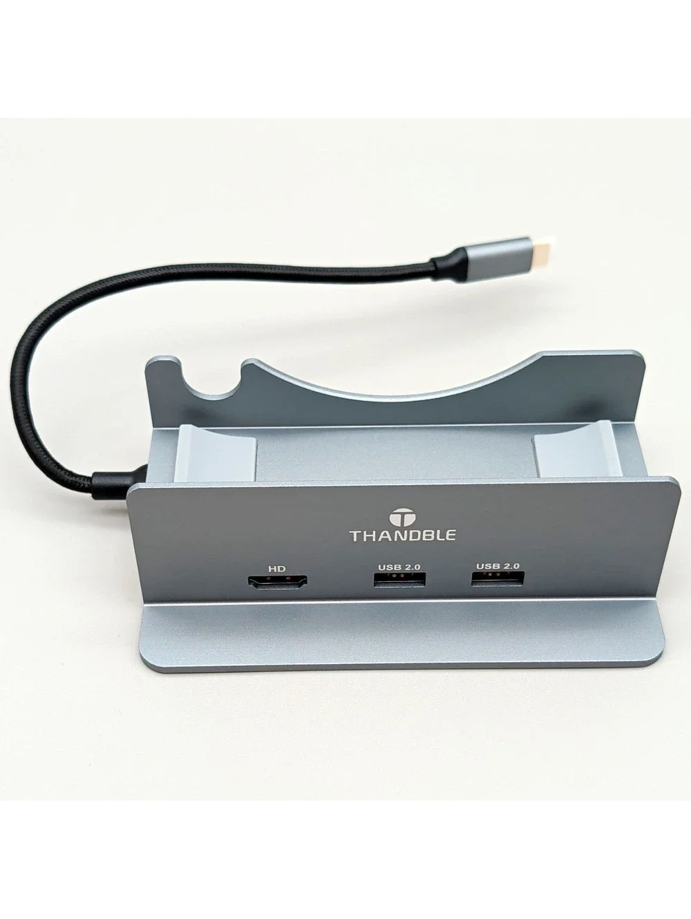 THANDBLE USB-C Type-C Hub Stand Dock for Mac Mini m4 HDMI SD/TF Gray